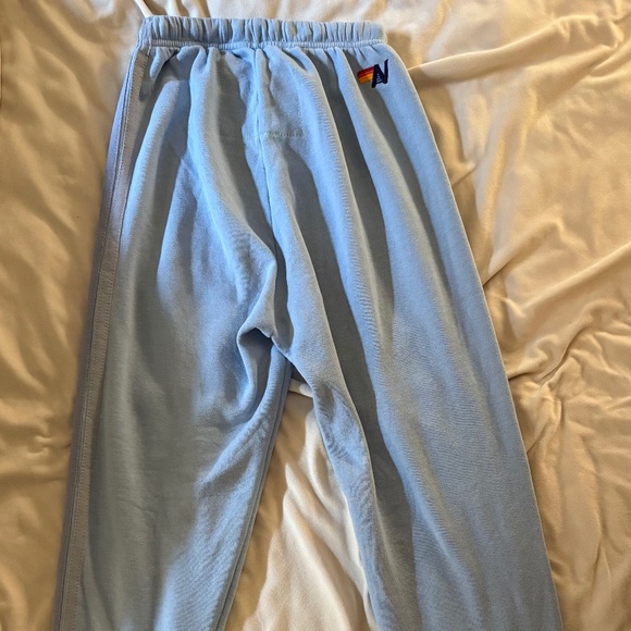 Aviator Nation 5 Stripe Nantucket Sweatpants Ice Blue - Picture 5 of 6